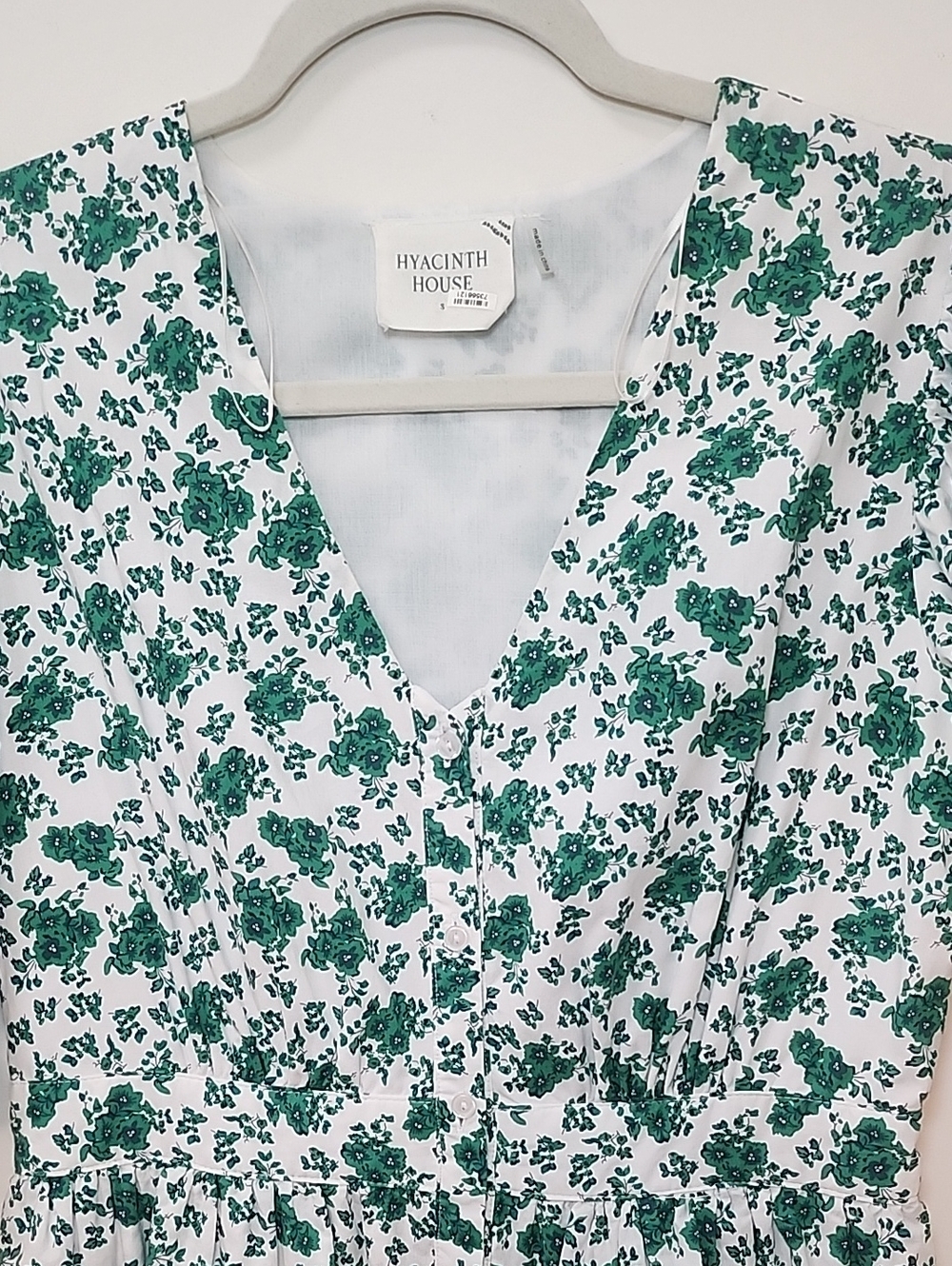 Tuckernuck Hyacinth House Irenea Midi Dress Kelly green white floral Size Small - Picture 9 of 16